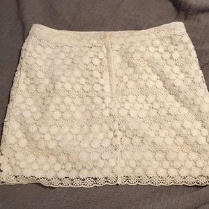 H & M Flower Embroidered Mini- Skirt. Size 10